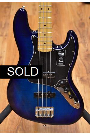 Fender LTD Player Jazz Bazz Plus Top MN Blue Burst Serial# 20139914